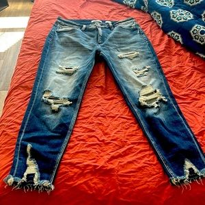 Kancan mid-rise ankle skinny jeans